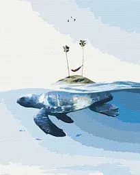 Картина по номерам на подрамнике Brushme Черепаший остров