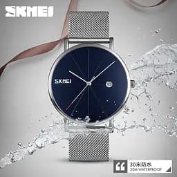 Оригінальний чоловічий годинник Skmei 9183 Tiger Silver blue - мініатюра 4