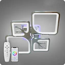 Люстра светодиодная 517 Dlight 3color с пультом 100Вт Хром (01314)