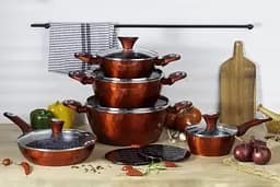 Набір посуду Edenberg EB-5637 12 предметів червоний