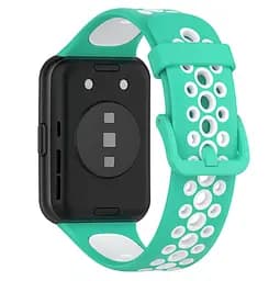 Силіконовий ремінець Primolux Perfor Classic для смарт-годинника Huawei Watch Fit 2- Mint White - мініатюра 2