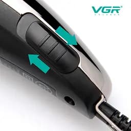 Машинка для стрижки волосся та бороди VGR Professional V-121, 8 насадок, ножиці, гребінець, від мережі 220 - мініатюра 4