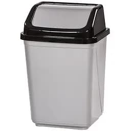 Корзина для мусора Violet House 0098, серо-черная, 30 л (0098 Metalice Black 30 л)