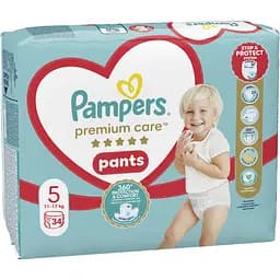 Підгузки-трусики Pampers Premium Care Pants Розмір 5 (11-17 кг) 34 шт.  - мініатюра 2