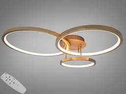 Люстра LED Diasha золото 3 кільця 85Вт пульт