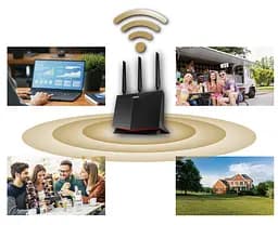 Asus Маршрутизатор 4G-AC86U AC2600 4xGE LAN, 1xGE WAN, 1xnanoSIM card, USB 2.0 MU-MIMO - мініатюра 6