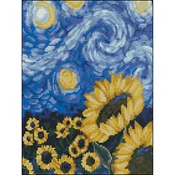 Алмазная мозаика Strateg ПРЕМИУМ Подсолнечники без подрамника размером 30х40 см (ZAV3040-2)