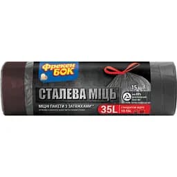 Пакеты для мусора Фрекен Бок Strong, с затяжками, 35 л, 15 шт.