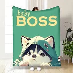 Плед плюшевий подарунковий 3D Baby Boss 160х200 см 160 см, 135 см