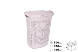 Кошик для білизни Violet House 0261 Віолетта Powder, 65 л, пудровий (0261 Віолетта POW с/к 65 л) - мініатюра 3