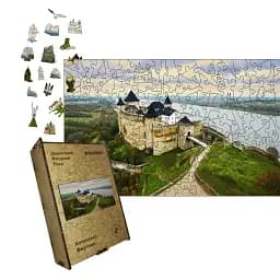 Деревянный пазл Хотинская Крепость, А3, Картонная коробка 200 элементов