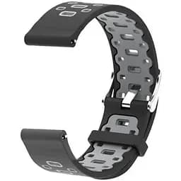 Спортивний ремінець Primo Perfor Classic для Garmin Vivoactive 3/ Vivomove HR/Forerunner 245/645 Black Grey