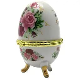Шкатулка яйце Квіти 10х6х6 см