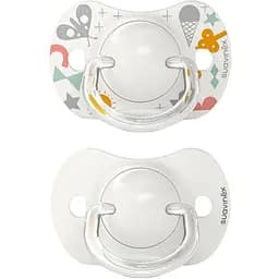 Пустушка Suavinex A walk in the park фізіологічна 0-6 місяців 2 шт. сіра (308268)