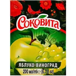 Напій соковмісний Соковита Виноградно-яблучний 200 мл