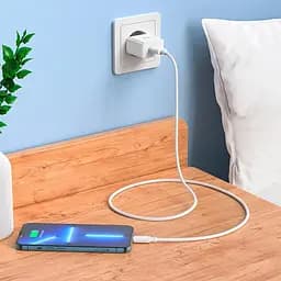 Зарядний пристрій HOCO Leisure single port charger C106A блок адаптер білий - мініатюра 3