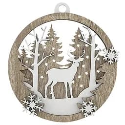 Прикраса новорічна Mis Lt Композиція 2Д дерев'яна