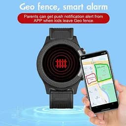 Смарт-годинник дитячі LEMFO D36 4G з камерою WI-FI GPS SIM-карта геозабором силіконовий ремінець Black Red (16735) - мініатюра 7