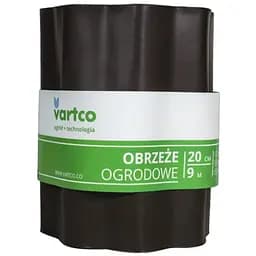 Бордюрна стрічка VARTCO 9 м х 20 см коричневий БОРЛ0006