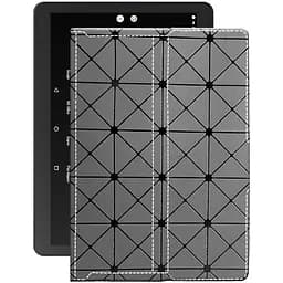 Чохол StatusCASE з екошкіри для планшету Pixus Ride 9.6 Сірий ромб