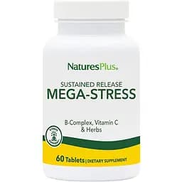Вітаміни та мінерали Natures Plus Mega-Stress Complex, 60 таблеток