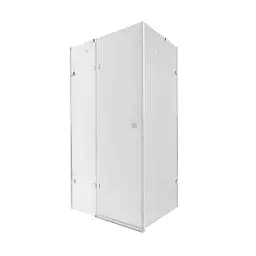 Душевая кабина Qtap Capricorn CRM10128RC6 12 0x80 см, стекло Clear 6 мм, покрытие CalcLess без поддона, Хром, Универсальная, прозрачная