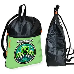 Рюкзак-мішок для взуття, спортивної форми Майнкрафт «Minecraft» дитяча сумка для змінки з розширювачем (01288)
