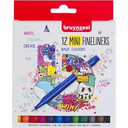 Набір лінерів FINELINER Mini 12 кольорів Bruynzeel