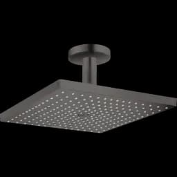 Верхний душ Hansgrohe Raindance Select E 300 1jet Air с потолочным держателем Brushed Black 26250340, Шлифованный черный хром