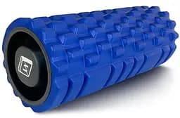 Массажный ролик EasyFit Grid Roller 33 см v.1.1 прочный массажер (синий)