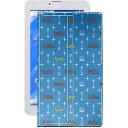 Чохол StatusCASE з екошкіри для планшету Pixus Play V4.0.7 3G Фешн блакитний