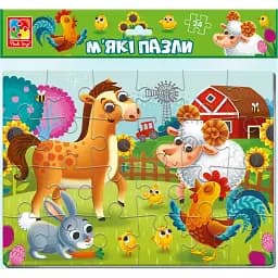 Мягкие пазлы Vladi Toys Ферма 24 элемента VT1102-31