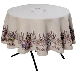 Скатерть Прованс Лавандовый садик Dх136 см (44178)