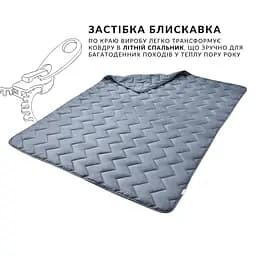 Ковдра-спальник Турист Ideia з блискавкою, 190х140 см, сірий (8-34955) - мініатюра 2