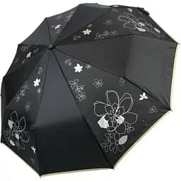 Жіноча складана парасолька механічна Toprain 97 см чорна