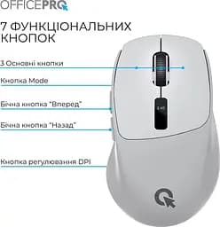 Миша OfficePro Silent Click Wireless Gray (M398G) - мініатюра 6