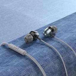 Дротові навушники Hoco M122 Power metal універсальні earphones with microphone, 3.5mm, 1.2m, metal-grey - мініатюра 5