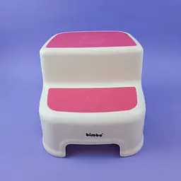 Підставка для ніг дитяча на дві сходинки BM-68627 Bimbo 28*30*25 см. антиковзаючі накладки червона - мініатюра 2