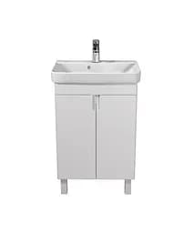 Тумба Мойдодир Simple White 55-U з умивальником River 55 Білий універсальна Білий - мініатюра 4