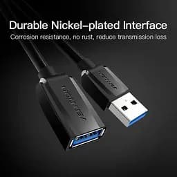 Подовжувач USB-USB 3.0 Vention F/M Flexible Round 5Gbps 1m Black (VAS-A45-B100) - мініатюра 7