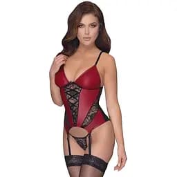Корсет Cottelli Collection Lingerie Basque XL красный