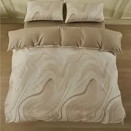 Комплект постельного белья Ardesto Gloria Мрамор полуторный евро бежевый (ART1622BM)