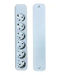 Колодка 6 гнезд с заземлением (ABS-пластик) (конт.группа медь) MODERN (18115) ТМ LUMANO