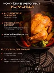 Мультипіч аерогриль BITEK AIR FRYER GRILL на 14 литров 4800 Вт Black Silver - мініатюра 5