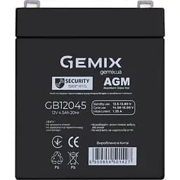 Акумуляторна батарея для ДБЖ Gemix AGM 12 V / 4.5 А*ч (GB12045) - мініатюра 2