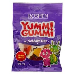 Цукерки желейні Roshen Yummi Gummi Galaxy Life 70 г (907933)