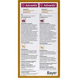Краплі Elanco (Bayer) Advantix від бліх і кліщів для собак від 40 до 60 кг 24 мл  (6 мл x 4 піпетка) - мініатюра 4