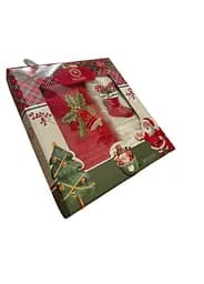 Набір 2 вафельних рушників Nilteks кухонні 40х60 см Happy New Year різнобарвний TC303376113