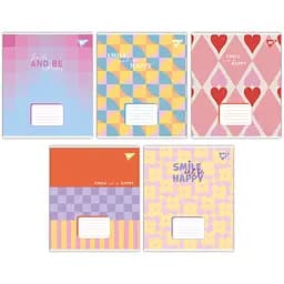 Набір зошитів Yes Smile and be happy А5 в лінійку 48 аркушів 10 шт. (767392)