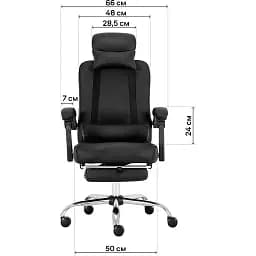 Офісне крісло GT Racer X-8003 Fabric, чорне (X-8003 Black) - мініатюра 14